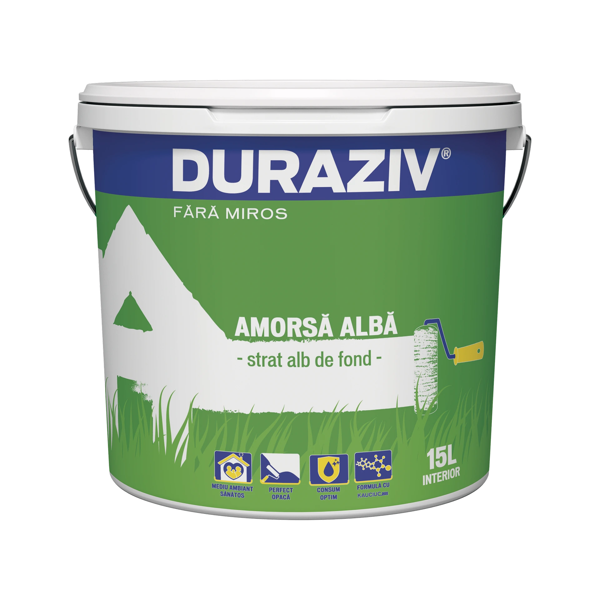 DURAZIV Fără Miros Amorsă Albă cu Kauciuc®